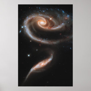 Affiche Arp 273 Galaxies Interagissant En Andromède.