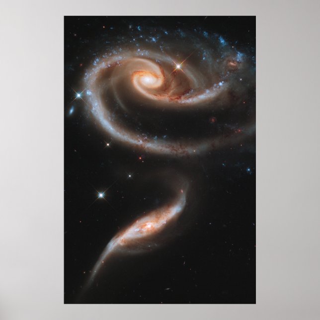 Affiche Arp 273 Galaxies Interagissant En Andromède. (Devant)