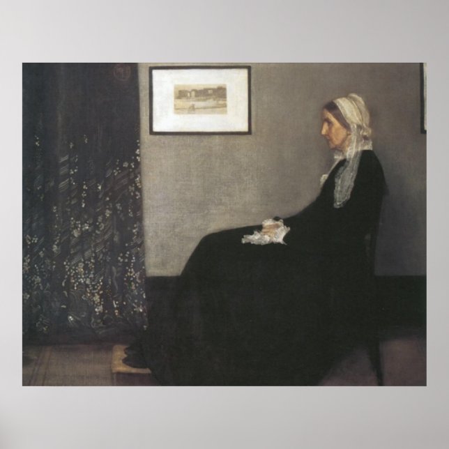 Affiche Arrangement en gris et noir - Mère de Whistler (Devant)