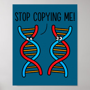 Affiche Arrête de me copier blague scientifique drôle de p