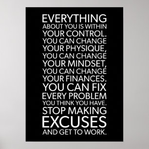 Affiche Arrêter de faire des discours - Motivation de succ