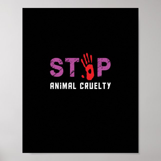 Affiche arrêter la cruauté animale (Devant)