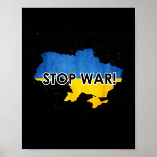 Affiche Arrêter La Guerre En Ukraine _ Appuyer Les Ukraini