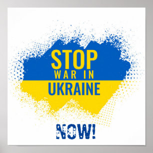 Affiche Arrêter la guerre en Ukraine maintenant