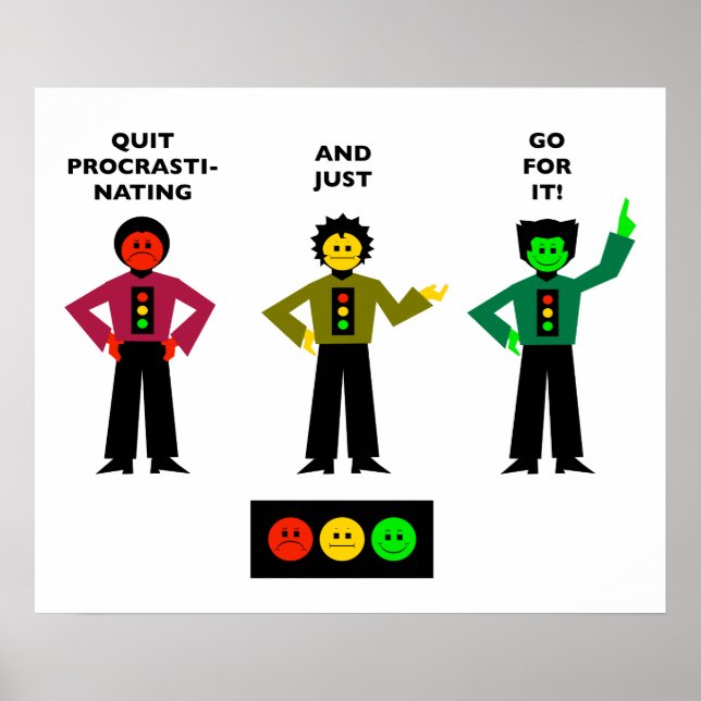 Affiche Arrêter la procrastination (Devant)