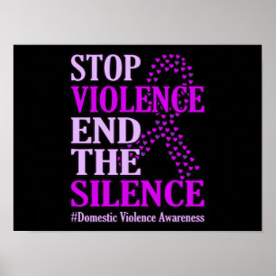 Affiche Arrêter la violence et soutenir la violence domes