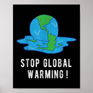 Affiche Arrêter le Réchauffement climatique Jour des terre