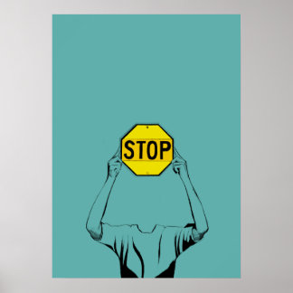 Affiche Arrêter le signe 24