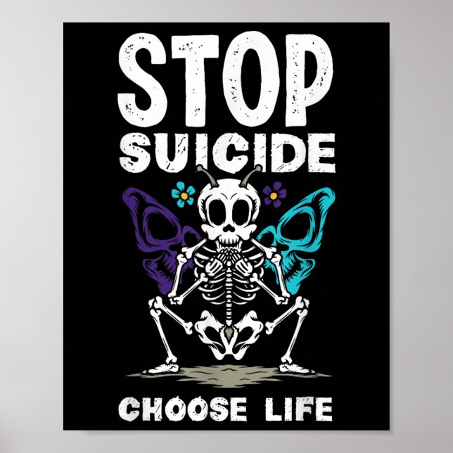 Affiche Arrêter le suicide Choisir la sensibilisation au s (Devant)