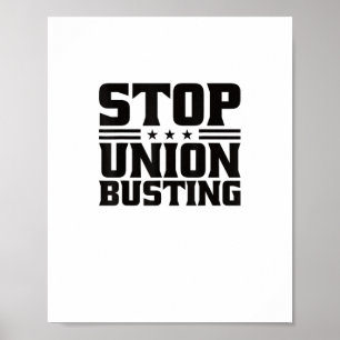 Affiche Arrêter Le Syndicat Qui S'Occupe D'Une Union Forte