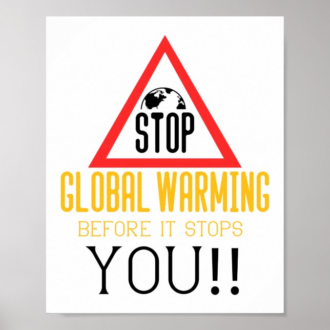 Affiche Arrêter l'environnement du changement climatique R (Devant)
