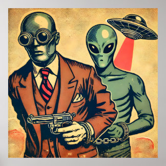 Affiche 'Arrêter un alien'