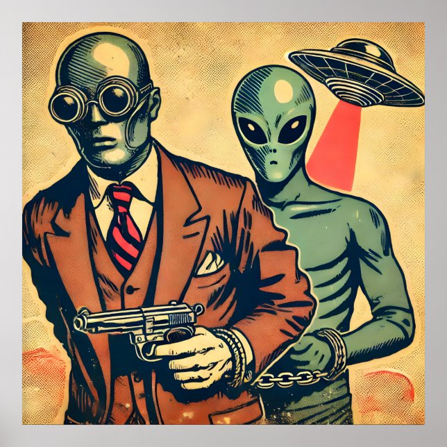 Affiche 'Arrêter un alien' (Devant)