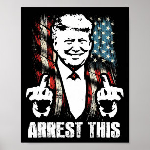 Affiche Arrêtez Ce Trump Drôle Doigt Du Milieu Usa América