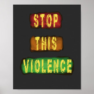 Affiche Arrêtez cette violence