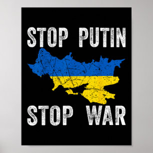 Affiche Arrêtez De Tuer - Arrêtez La Russie - Arrêtez La G