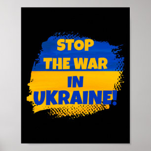 Affiche Arrêtez la guerre en Ukraine - Paix dans le monde 