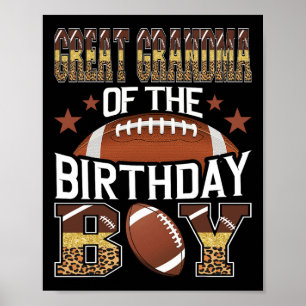 Affiche Arrière-grand-mère du footballeur garçon du jour d