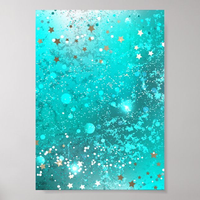 Affiche Arrière - plan à huile Turquoise de la menthe (Devant)