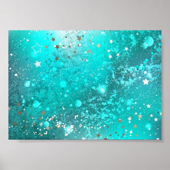 Affiche Arrière - plan à huile Turquoise de la menthe (Devant)