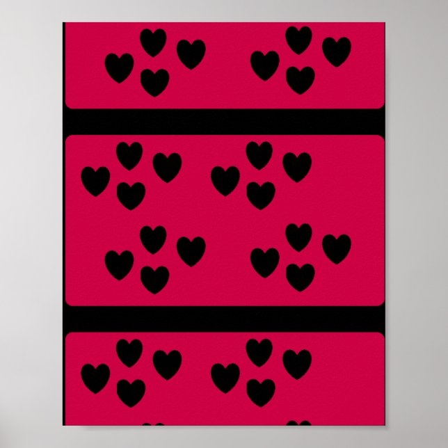 Affiche Arrière - plan à motif de coeur sur (Devant)