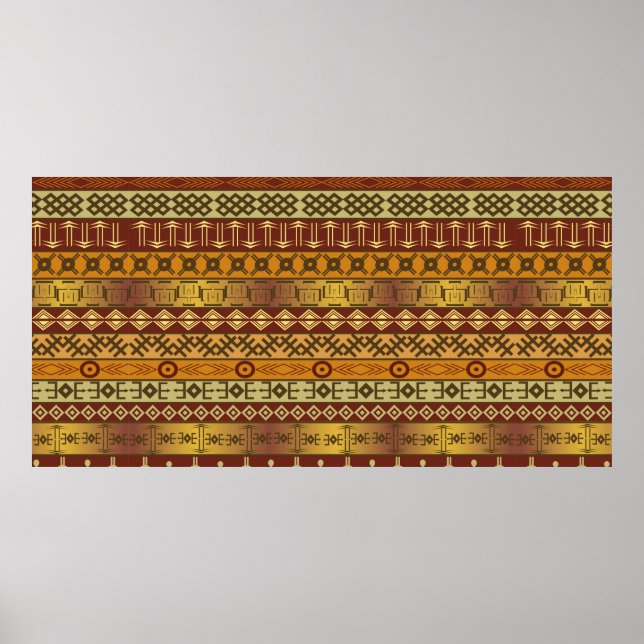 Affiche Arrière - plan à motifs ethniques africains (Devant)
