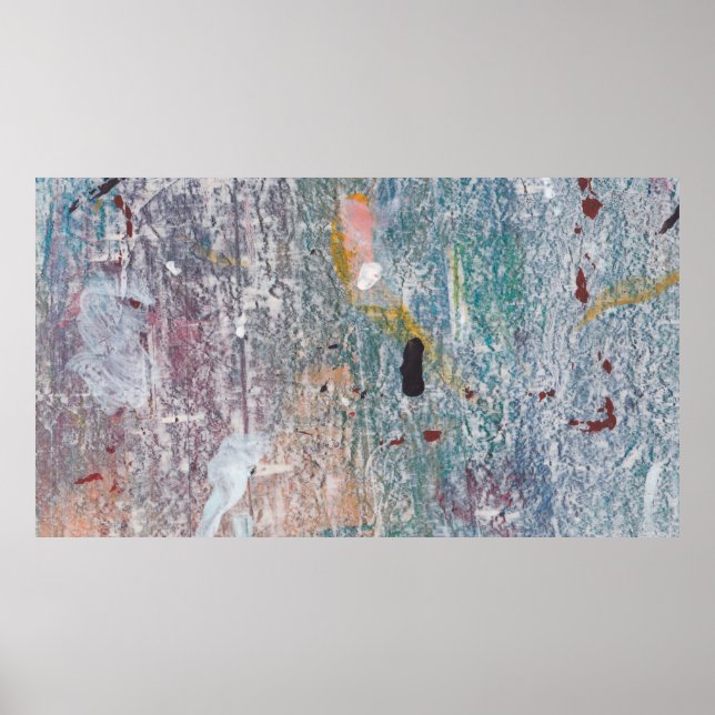 Affiche arrière - plan Abstrait de peinture. Oeuvre en m m (Devant)