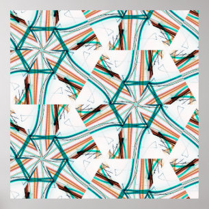 Affiche Arrière - plan abstrait fractal. Effets numériques