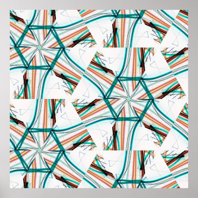 Affiche Arrière - plan abstrait fractal. Effets numériques (Devant)