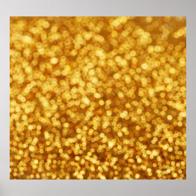 Affiche Arrière - plan Abstrait Golden Light Bokeh (Devant)