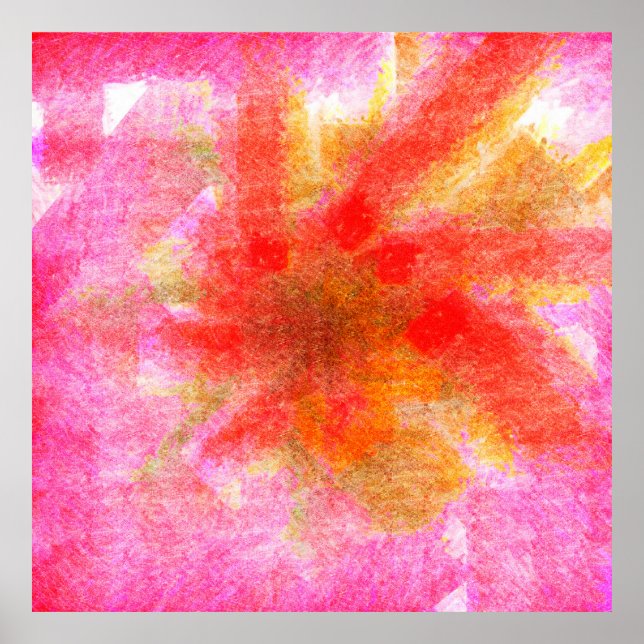 Affiche Arrière - plan abstrait numérique avec pâte brosse (Devant)