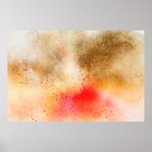Affiche Arrière - plan art aquarelle abstraite (Devant)