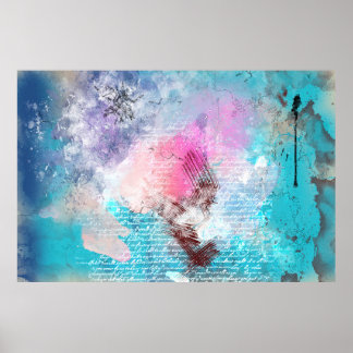 Affiche Arrière - plan art aquarelle abstraite