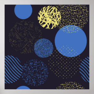 Affiche Arrière - plan avec cercles. Vintage coloré abstra