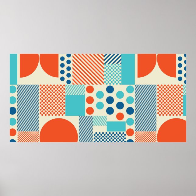 Affiche Arrière - plan avec formes géométriques, modèle d' (Devant)