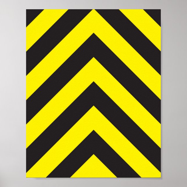 Affiche Arrière - plan Chevron noir et jaune (Devant)
