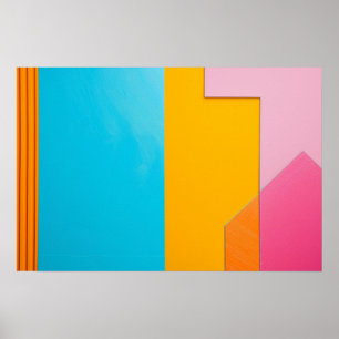 Affiche Arrière - plan coloré de rectangles