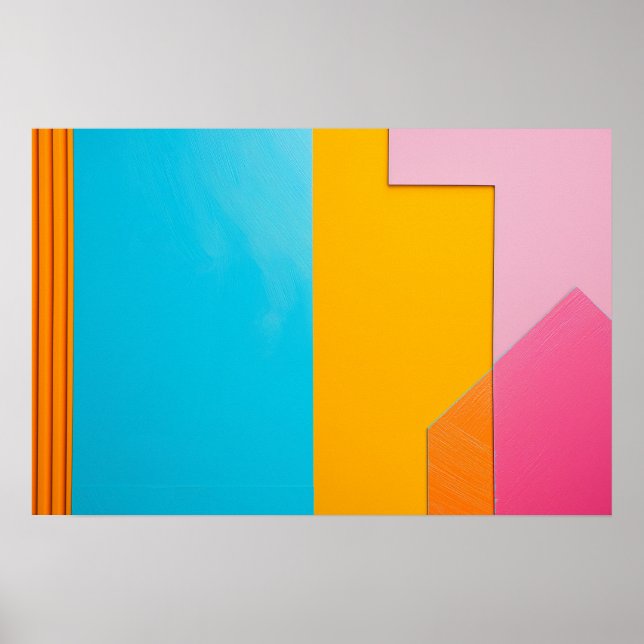 Affiche Arrière - plan coloré de rectangles (Devant)