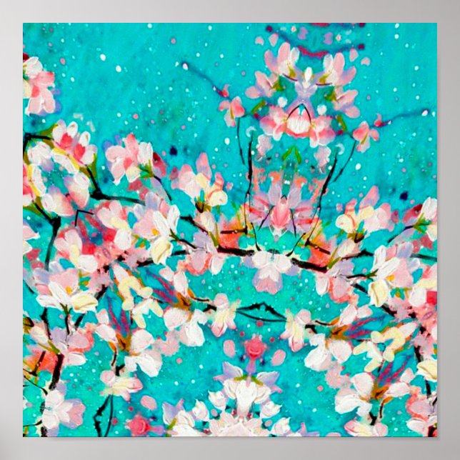 Affiche arrière - plan coloré motif Abstrait (Devant)