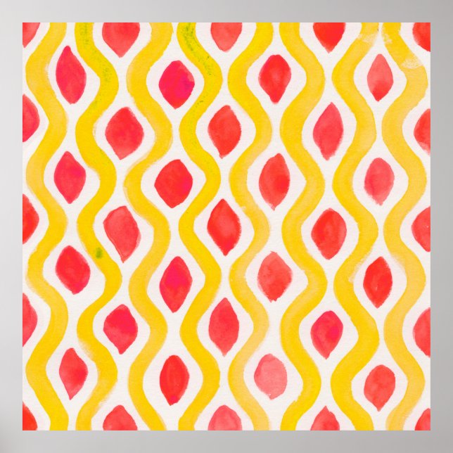 Affiche arrière - plan d'aquarelle Abstrait (Devant)