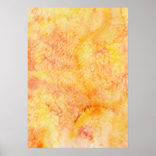 Affiche Arrière - plan d'aquarelle orange