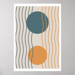 Affiche Arrière - plan de conception du soleil et de la lu