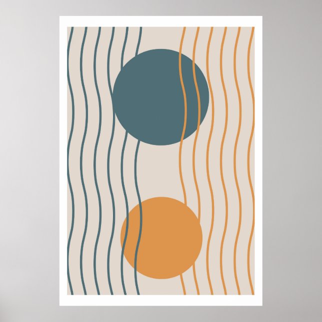 Affiche Arrière - plan de conception du soleil et de la lu (Devant)