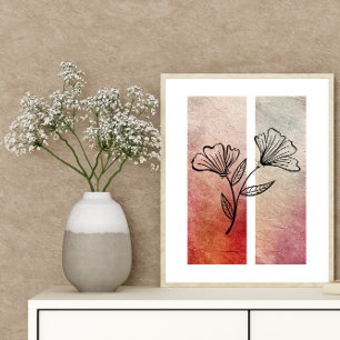 Affiche Arrière - plan de couleur dynamique simple avec co