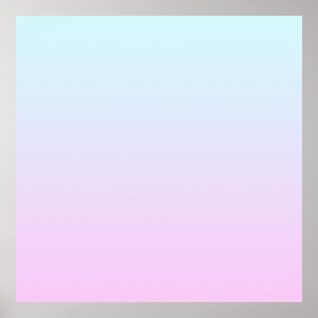 Affiche Arrière - plan de dégradé rose et bleu pastel (Devant)