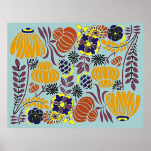 Affiche arrière - plan de design floral