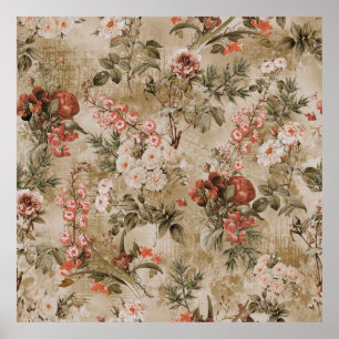 Affiche arrière - plan de fleurs colorées. aquarelle Illus