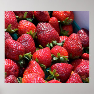 Affiche Arrière - plan de fraises