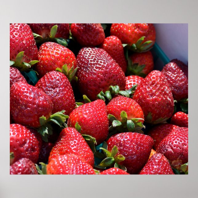 Affiche Arrière - plan de fraises (Devant)