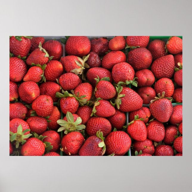 Affiche Arrière - plan de fraises (Devant)
